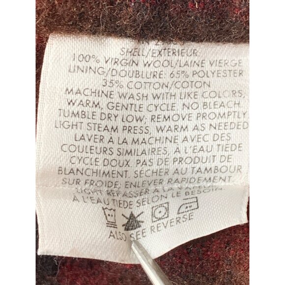 Pendelton washable Wool Red Plaid Outdoor Shirt Mens Size M 10001 - Picture 4 of 6